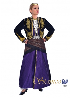 Greek Folklore Pontian Costume with Embroidered Vest 