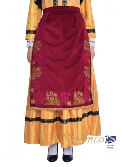 Folklore Apron with Traditional Embroidered Patterns