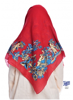 Folklore Traditional Cotton Scarf of Doxato - Dramas