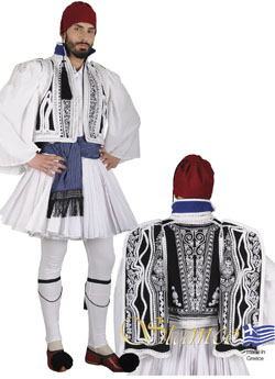 Folklore Evzonas Embroidered Costume