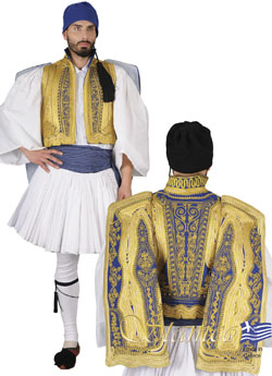 Folklore Evzonas Gold Embroidered Costume
