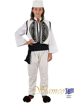 Folklore Epirus Boy White Costume
