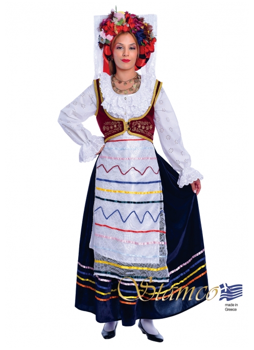 Greek Folklore Costume Corfu Kerkyra Woman