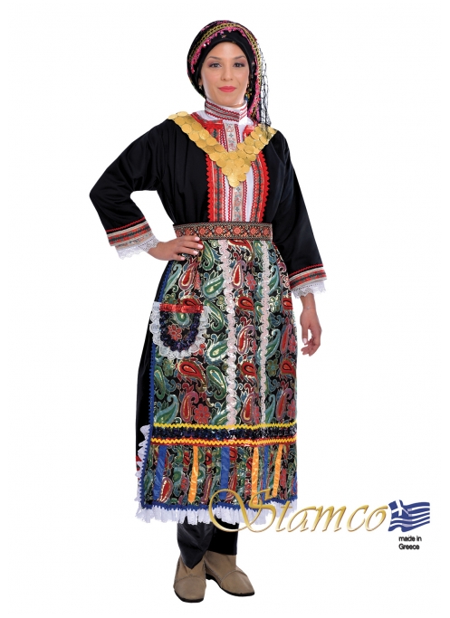 Folklore Costume of Karpathos Island Embroidered 