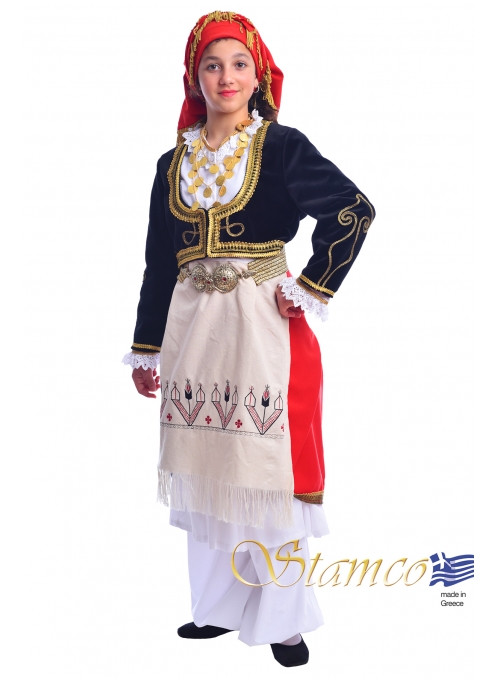 Folklore Cretan Anogia Girl Costume 