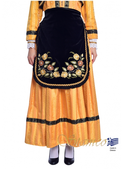 Folklore Apron with embroidered flowers