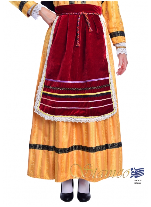 Folklore Apron with Lace and Trims