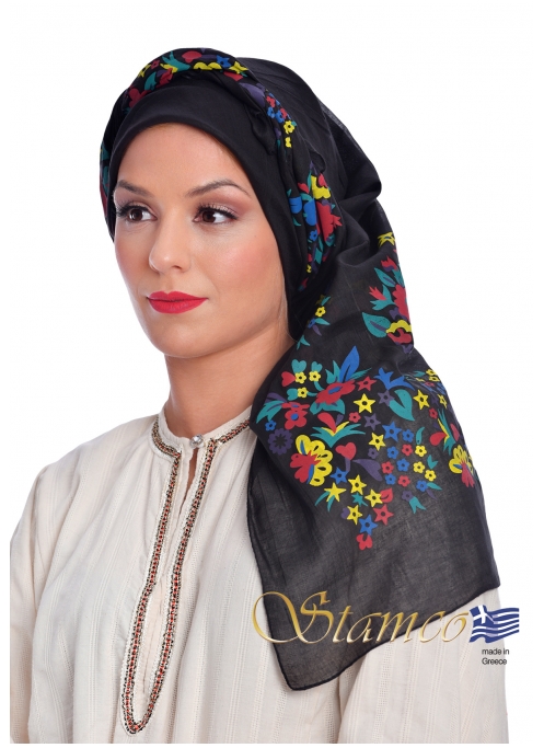 Folklore Traditional Cotton Scarf of Dodecanese Island