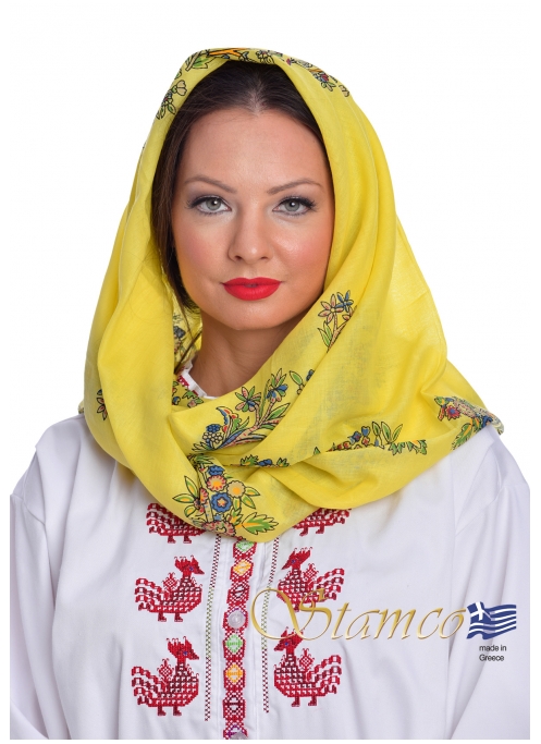 Folklore Traditional Cotton Scarf of Salamina and Nafpaktos